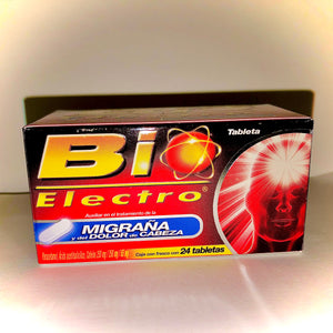 Bio Electro 24 Tabletas MIGRAÑA y del DOLOR de CABEZA 🤕