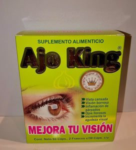 Ajo King Mejora Tu Visión 2 Frascos 60 & 30 Capsulas