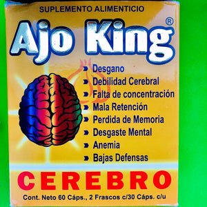 AJO KING CEREBRO 2 Frascos 30 Càps / 60 Càps