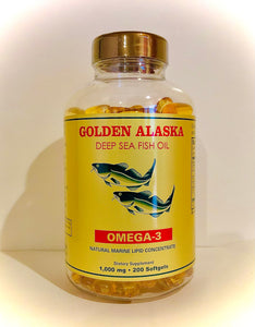 Golden Alaska Deep Sea 🌊 Fish 🐟 Oil OMEGA-3 200 Softgels 1,000 mg