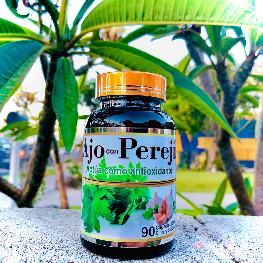 Ajo con Perejil 🌿 90 Capsules