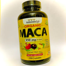 Load image into Gallery viewer, Organic Red, Black &amp; Yellow MACA 150 Capsules
