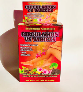 Circulación 🆚 Varices 100 Tabletas de 500 mg