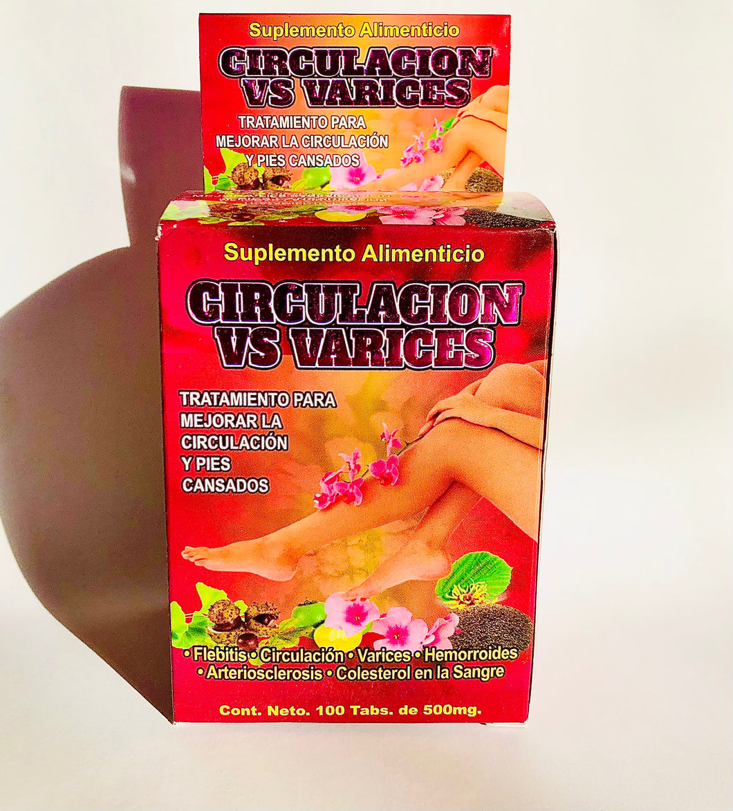 Circulación 🆚 Varices 100 Tabletas de 500 mg