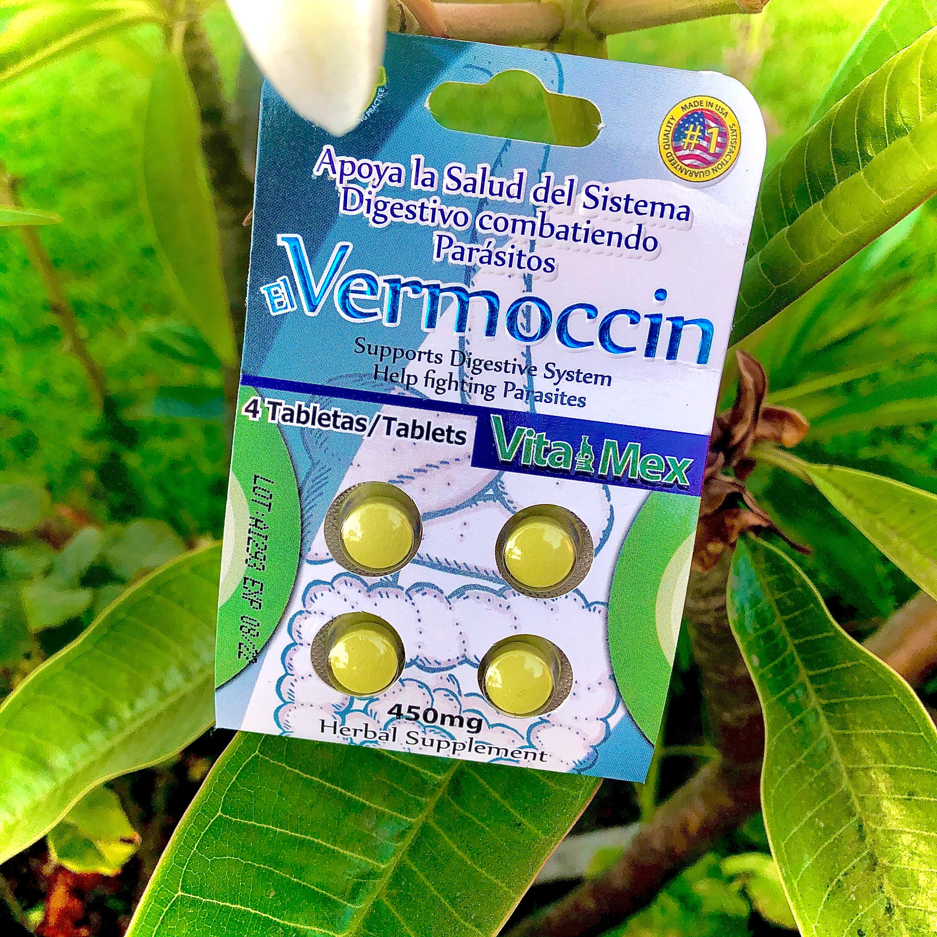 El Vermoccin 450mg (4 Tablets) – Extreme Parasite & Worm Flush!